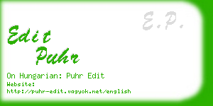 edit puhr business card